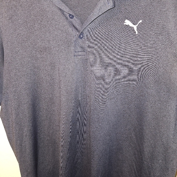 Puma Mens Blue Polo Short Sleeve Shirt Size L - Picture 4 of 12